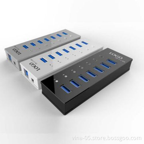 2014 New Design High Power 7 Port USB 3.0 Hub